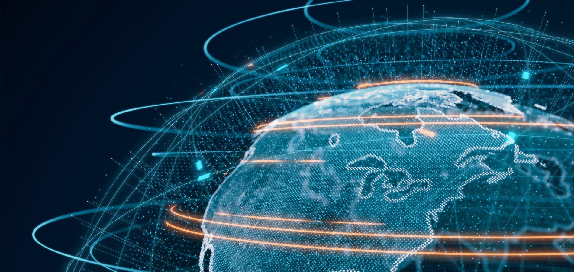 World image demonstrating technology and security risks