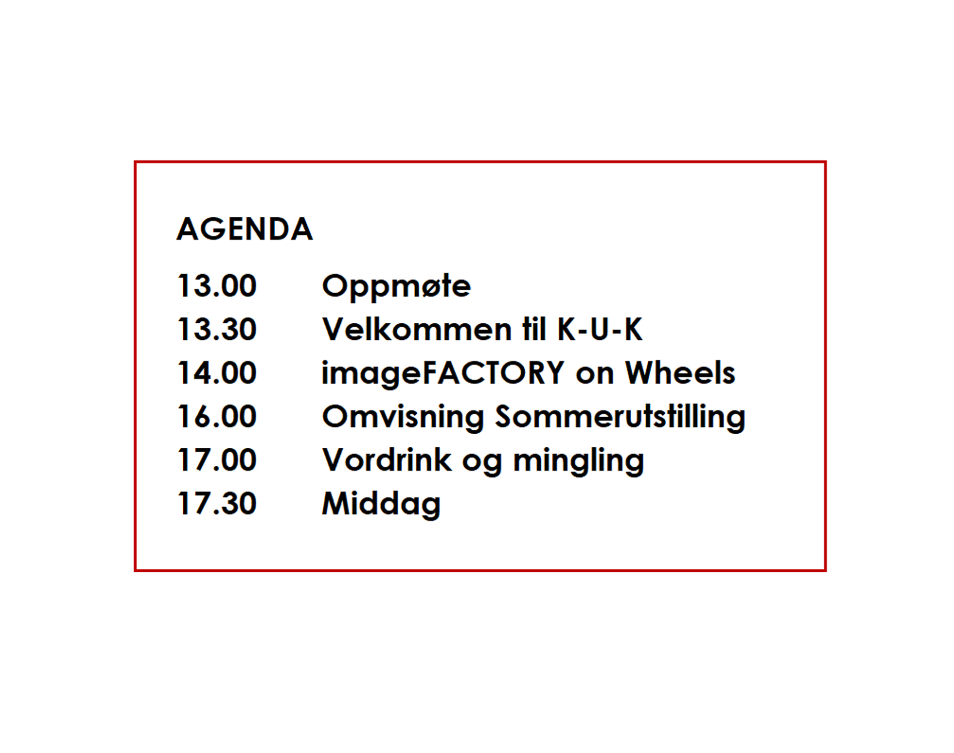 Agenda